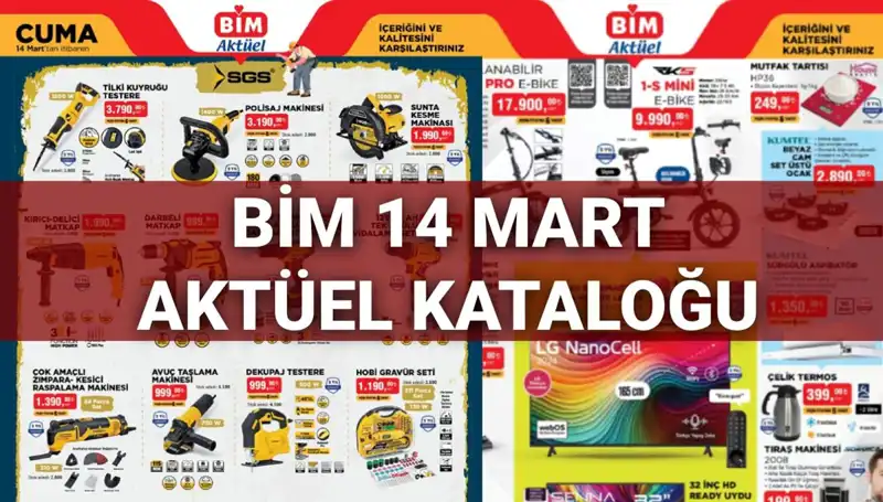 BİM 14 Mart Cuma Aktüel Kataloğu ile İhtiyacınız Olan Ürünler Raflarda!
