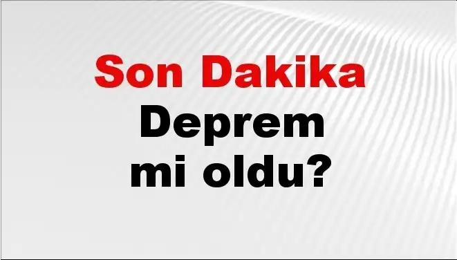 Çanakkale'de Son Dakika Depremi! Detaylar burada.